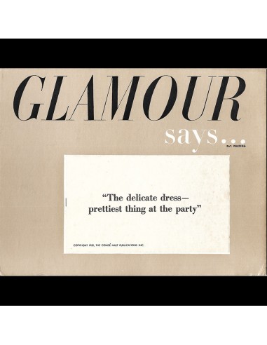 Glamour -  Carton publicitaire Glamour says... (1955) Vous souhaitez 